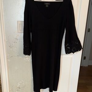 Karen Kane Vintage Black Dress with Lace Cuffs